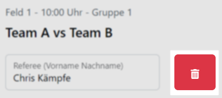 Scorecard Official ist ausgewählt